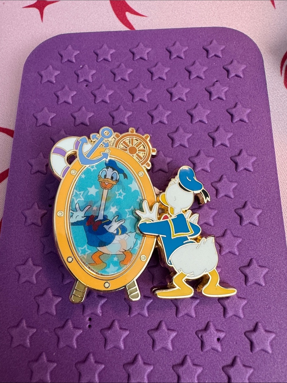 Disney Donald Duck Mirror Lenticular Enamel Pin -Shanghai Disney